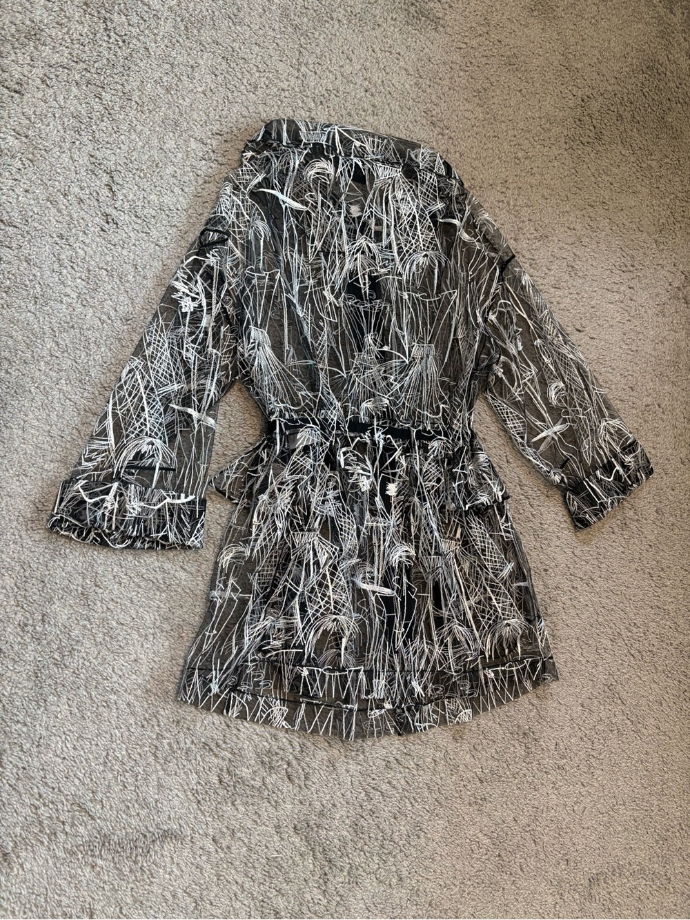 Akris New Valdemire Croquis Embroidered Parka Jacket Size US 8 $2,990.00 - Picture 14 of 16